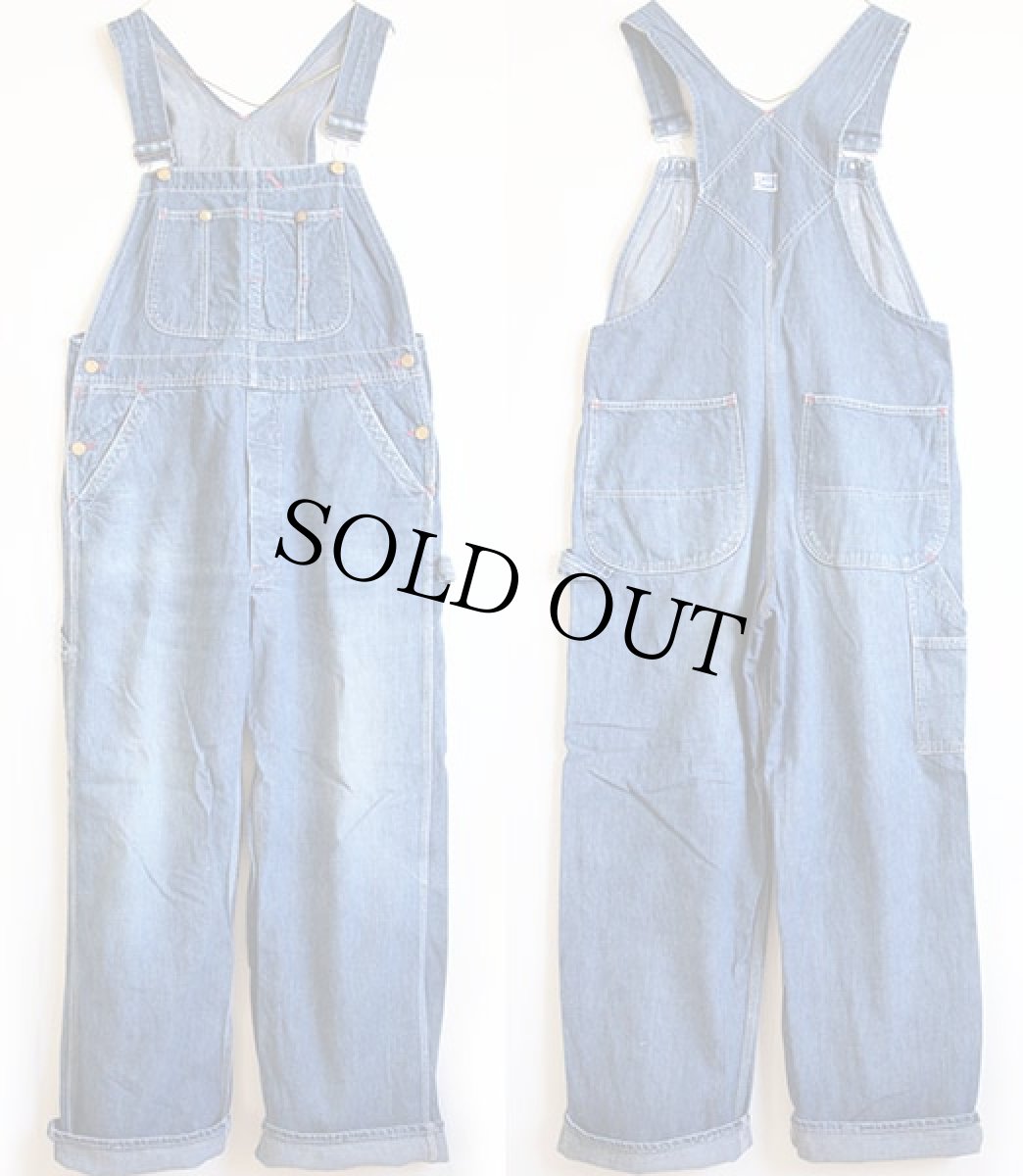 画像2: 50s Salet's インディゴ デニム オーバーオール (2)