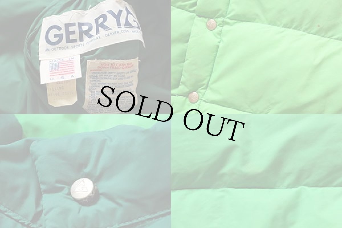 画像5: 80s USA製 GERRY リバーシブル ダウンベスト 緑 M (5)