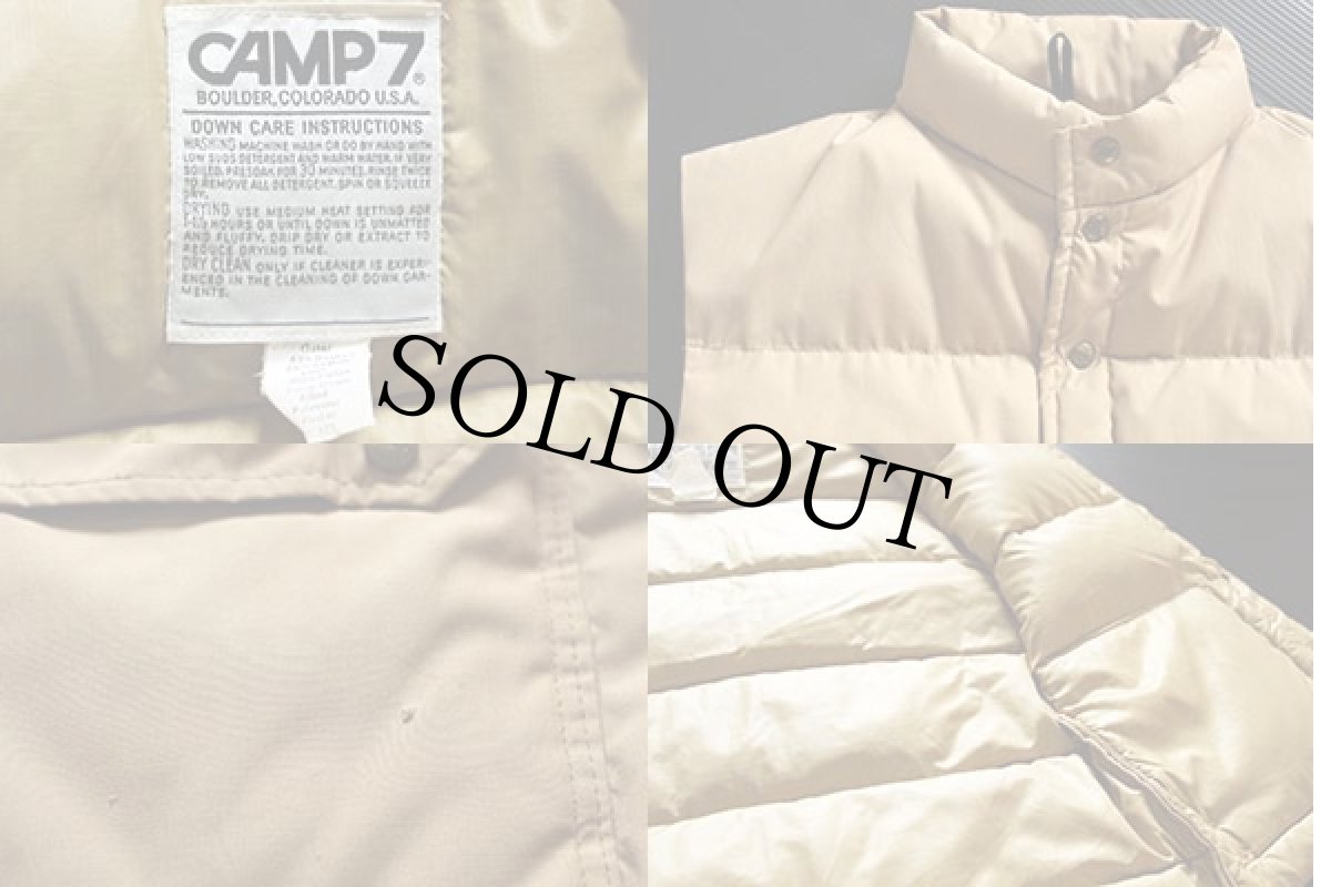 画像3: 70s CAMP7 ダウンベスト タン S (3)