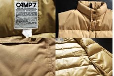 画像3: 70s CAMP7 ダウンベスト タン S (3)