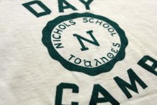 画像4: 50s Championチャンピオン ランタグ DAY CAMP 染み込みプリント コットンTシャツ 白 XL (4)