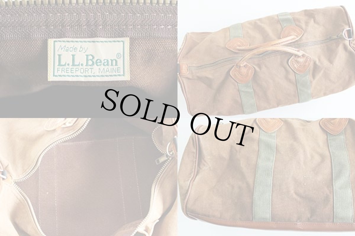 画像3: 90s L.L.Bean キャンバス ダッフルバッグ 茶 (3)