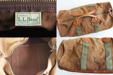 画像3: 90s L.L.Bean キャンバス ダッフルバッグ 茶 (3)