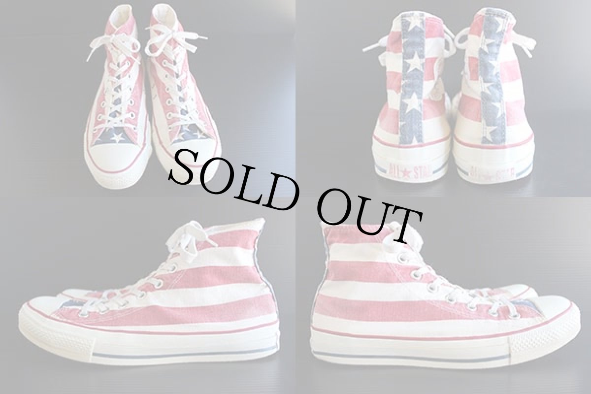 画像2: 90s USA製 CONVERSEコンバース ALL STARオールスター HI 星条旗柄 8.5 (2)
