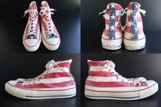 画像2: 90s USA製 CONVERSEコンバース ALL STARオールスター HI 星条旗柄 8.5 (2)