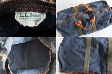 画像3: 80s L.L.Bean レザーハンドル キャンバス ダッフルバッグ 紺 (3)