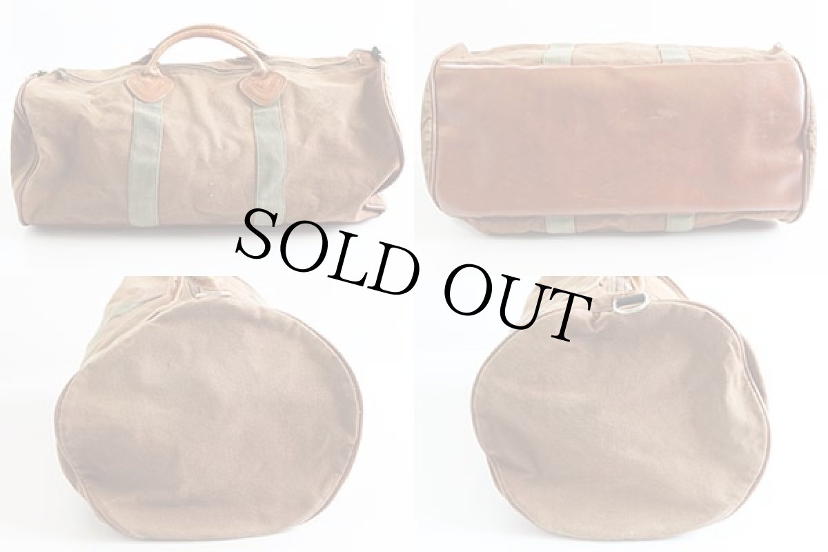 画像2: 90s L.L.Bean キャンバス ダッフルバッグ 茶 (2)