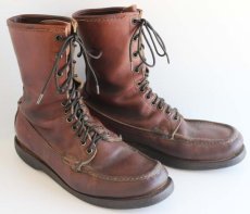 画像1: 60s Russell Moccasinラッセルモカシン モカシンブーツ赤茶9.5 (1)