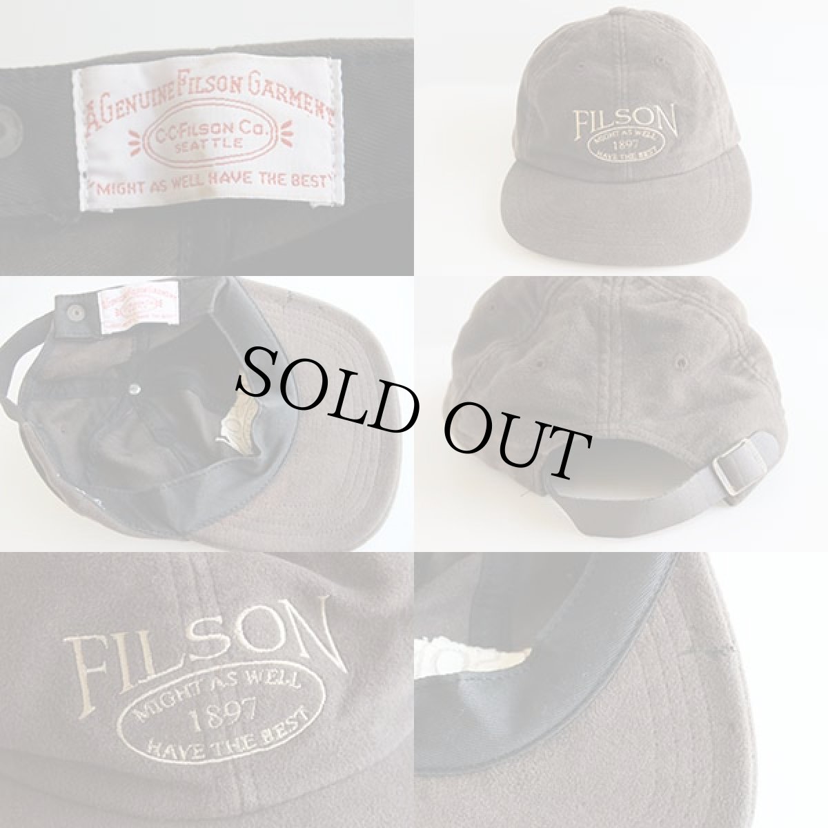 画像3: 80s FILSONフィルソン シャモアクロス キャップ 茶 (3)