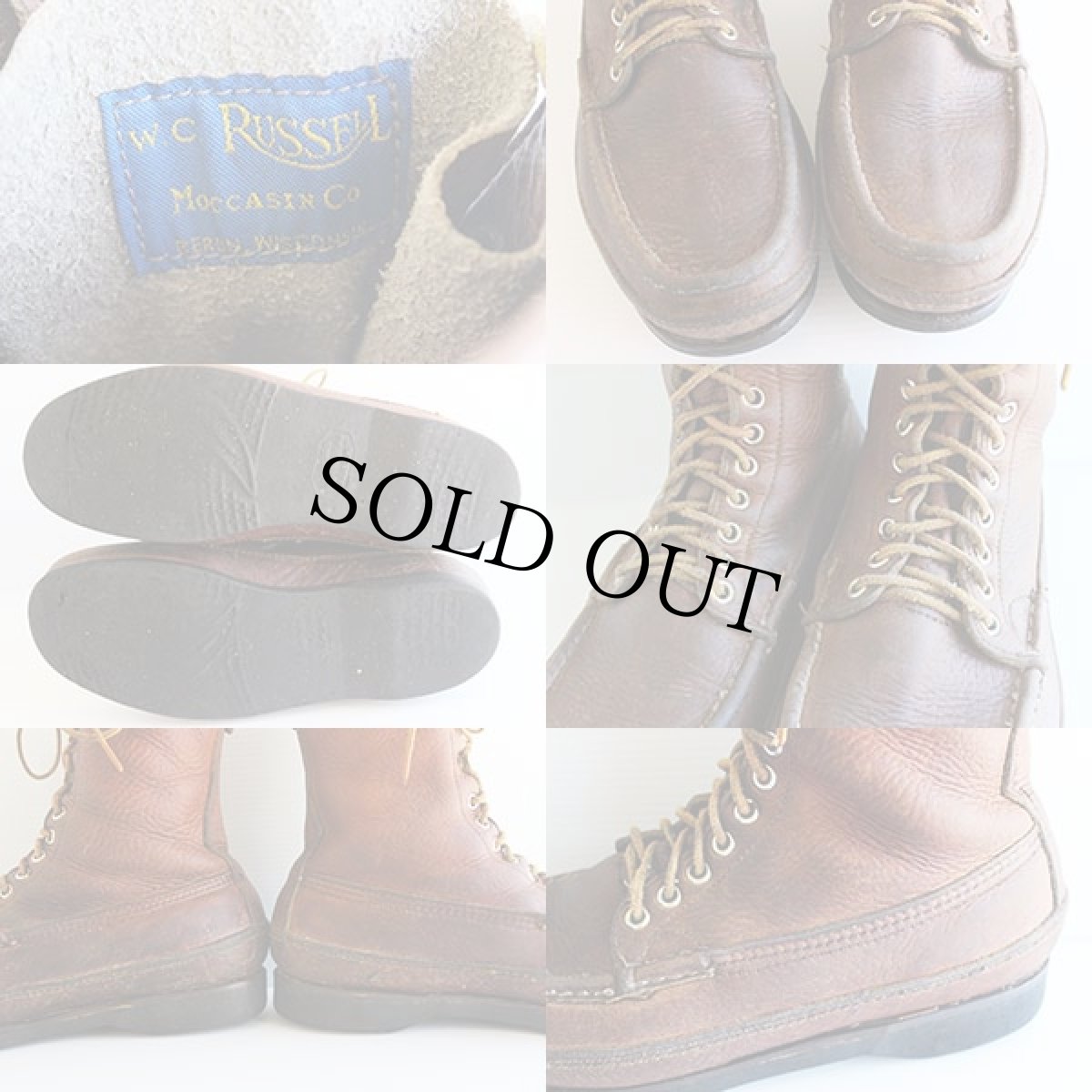 画像6: 60s Russell Moccasinラッセルモカシン モカシンブーツ茶10 (6)