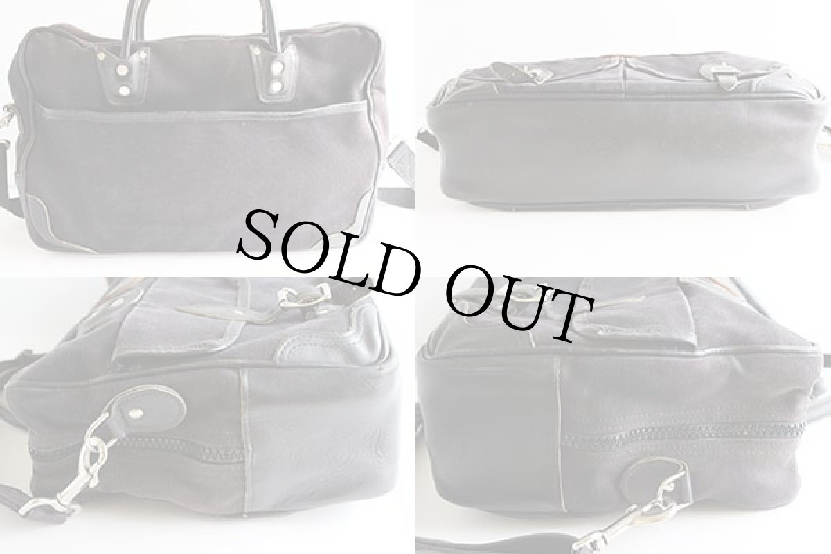 画像2: USA製 DULUTH PACK キャンバス×レザー 2WAY ブリーフケース 黒 (2)