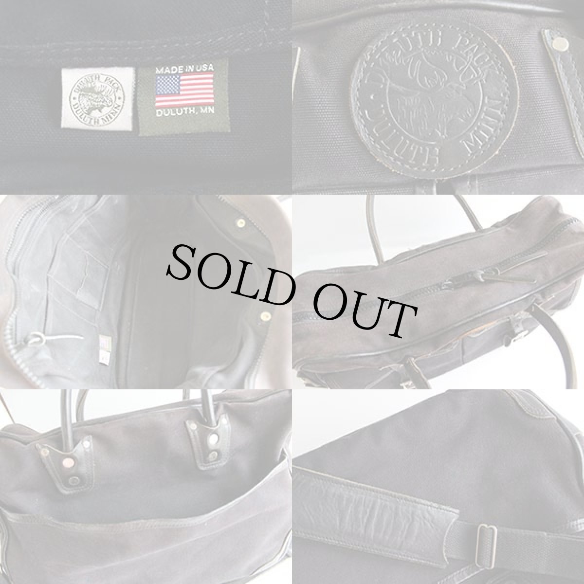 画像3: USA製 DULUTH PACK キャンバス×レザー 2WAY ブリーフケース 黒 (3)