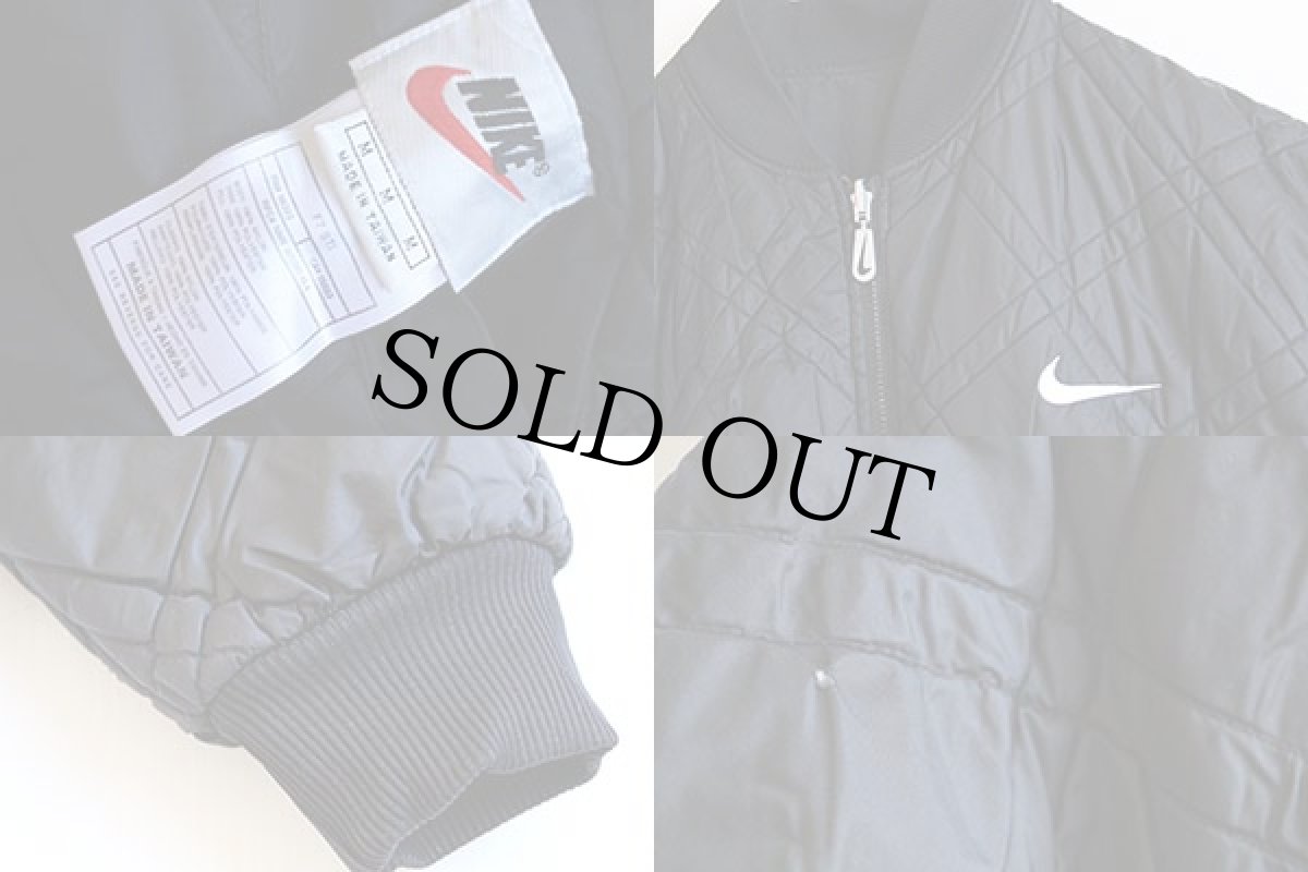 画像5: 90s NIKEナイキ リバーシブル ナイロン キルティングジャケット 黒 M (5)