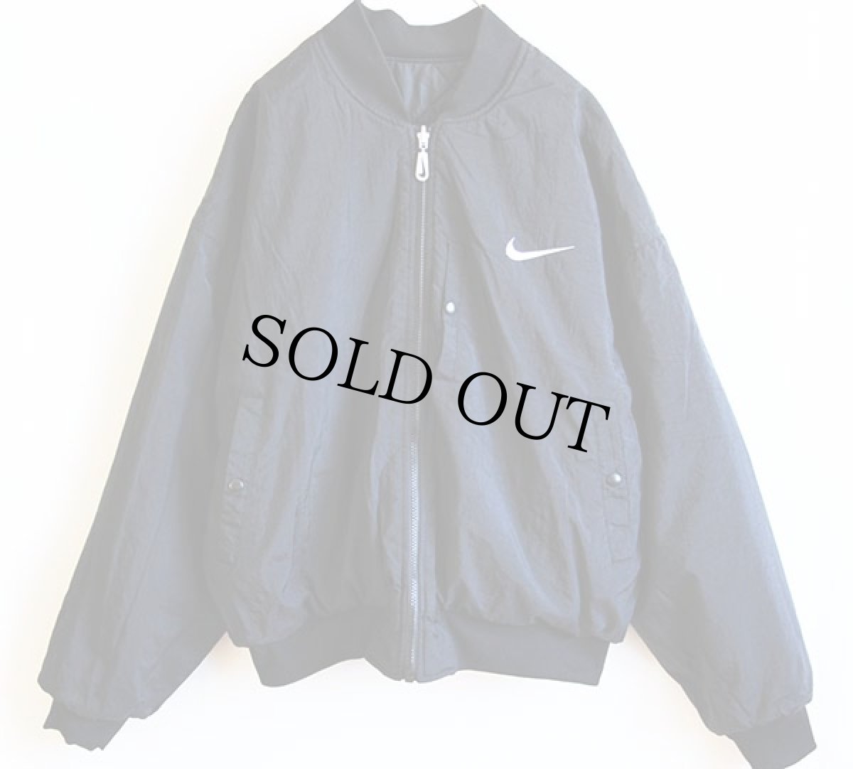 画像3: 90s NIKEナイキ リバーシブル ナイロン キルティングジャケット 黒 M (3)