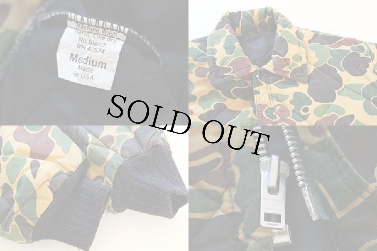 画像3: 80s USA製 ダックハンターカモ キルティングジャケット M (3)