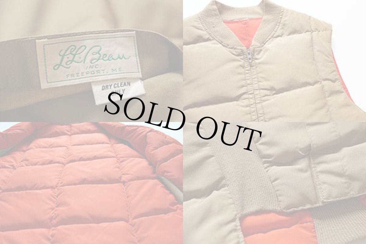 画像3: 70s L.L.Bean 筆記体タグ リバーシブル インナーダウンベスト (3)