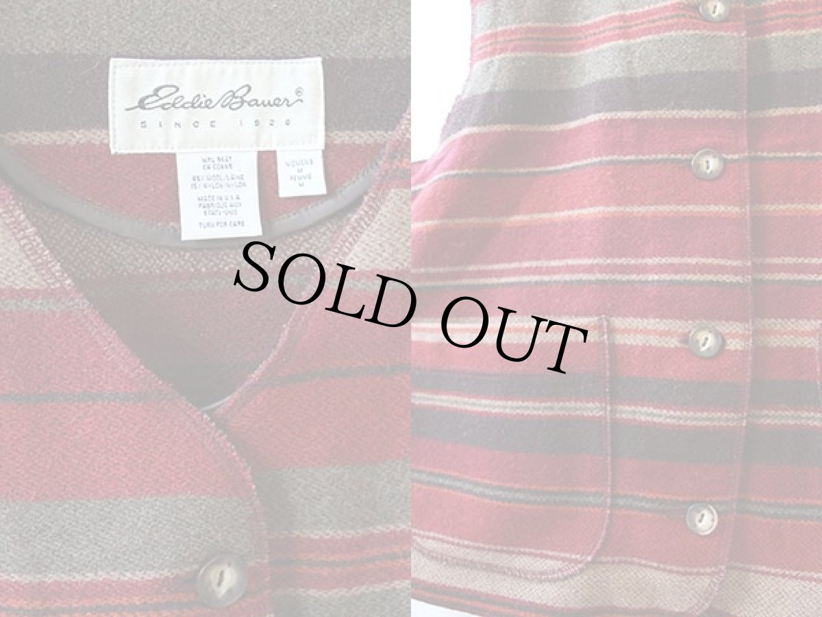 画像3: USA製 EddieBauerエディーバウアー ウール ラグベスト (3)