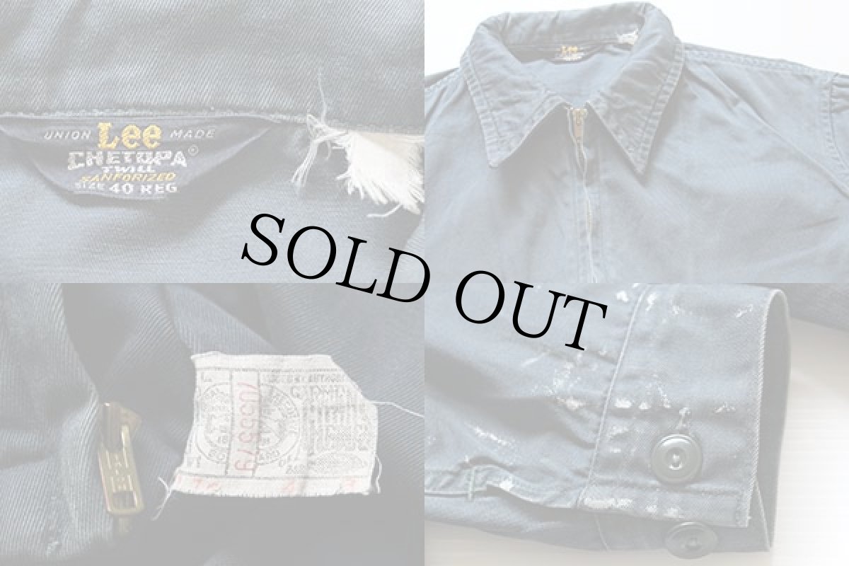 画像3: 60s Leeリー CHETOPA TWILLワークジャケット 緑40 (3)