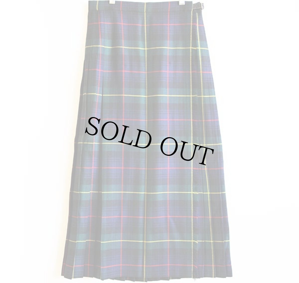 画像2: スコットランド製 CHARTER CLUB タータンチェック ウール キルトスカート (2)