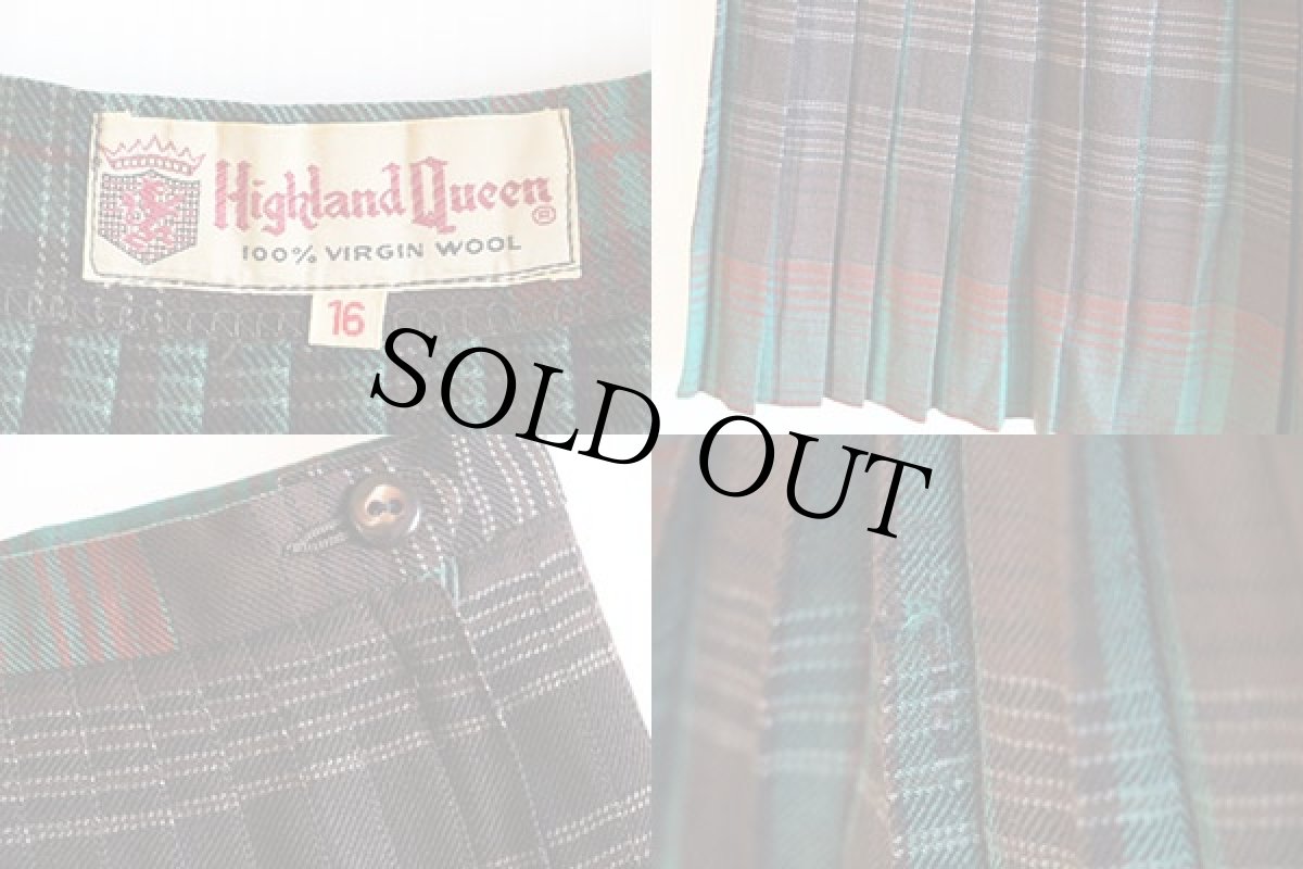 画像3: 60s Highland Queen ウール プリーツスカート 16 (3)