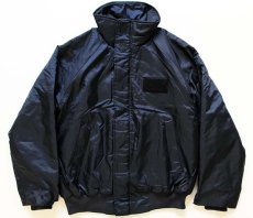 画像1: 米軍 U.S.NAVY ナイロン デッキジャケット 紺 M (1)