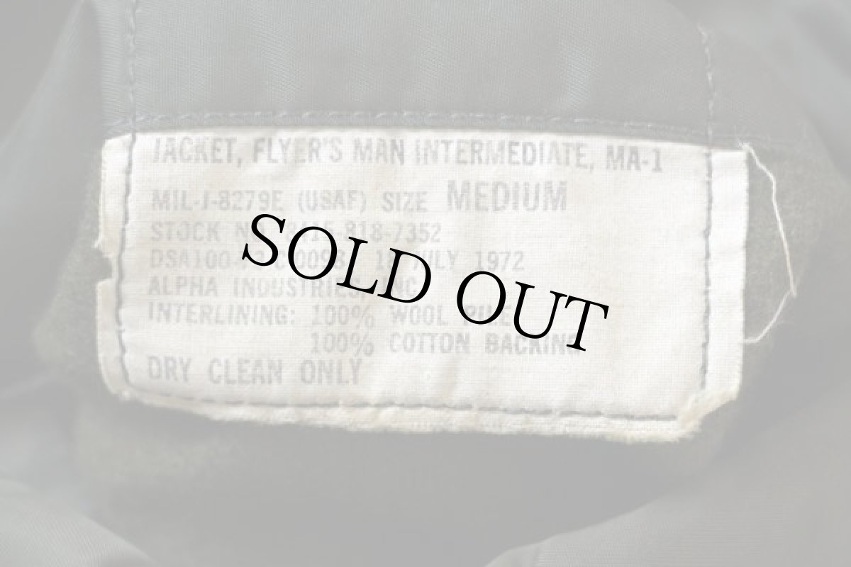 画像3: 70s 米軍 USAF MA-1 8279E フライトジャケット M (3)