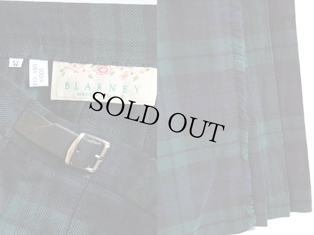 画像3: アイルランド製 BLARNEY ブラックウォッチ タータンチェック キルトスカート 14 (3)