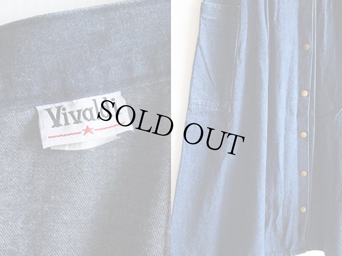 画像3: 80s USA製 Vivaldi マキシ丈 デニムスカート (3)