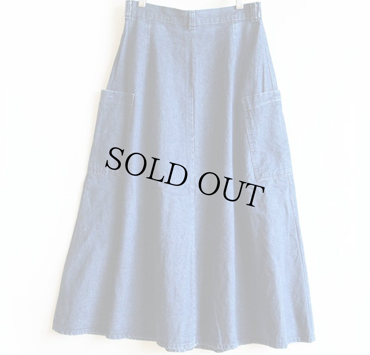 画像2: 80s USA製 Vivaldi マキシ丈 デニムスカート (2)