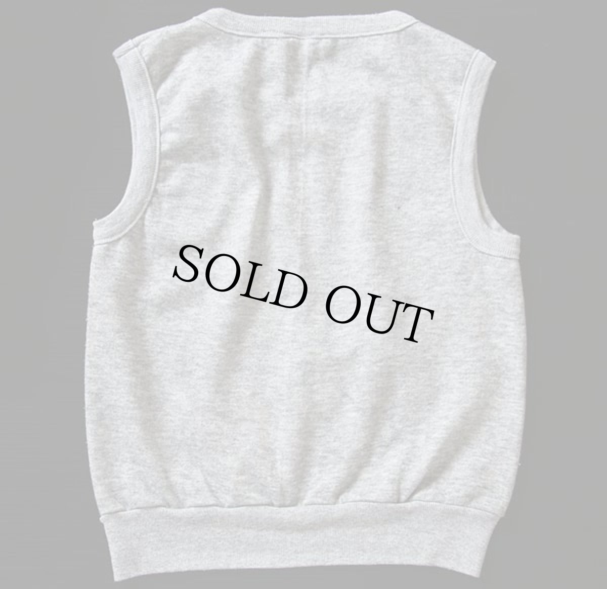 画像2: 70s USA製 MONTGOMERY WARDノースリーブ スウェット 杢グレー S (2)