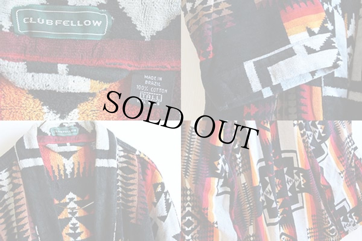 画像3: CLUBFELLOW ネイティブ柄 パイル地 ガウン★チーフジョセフ (3)