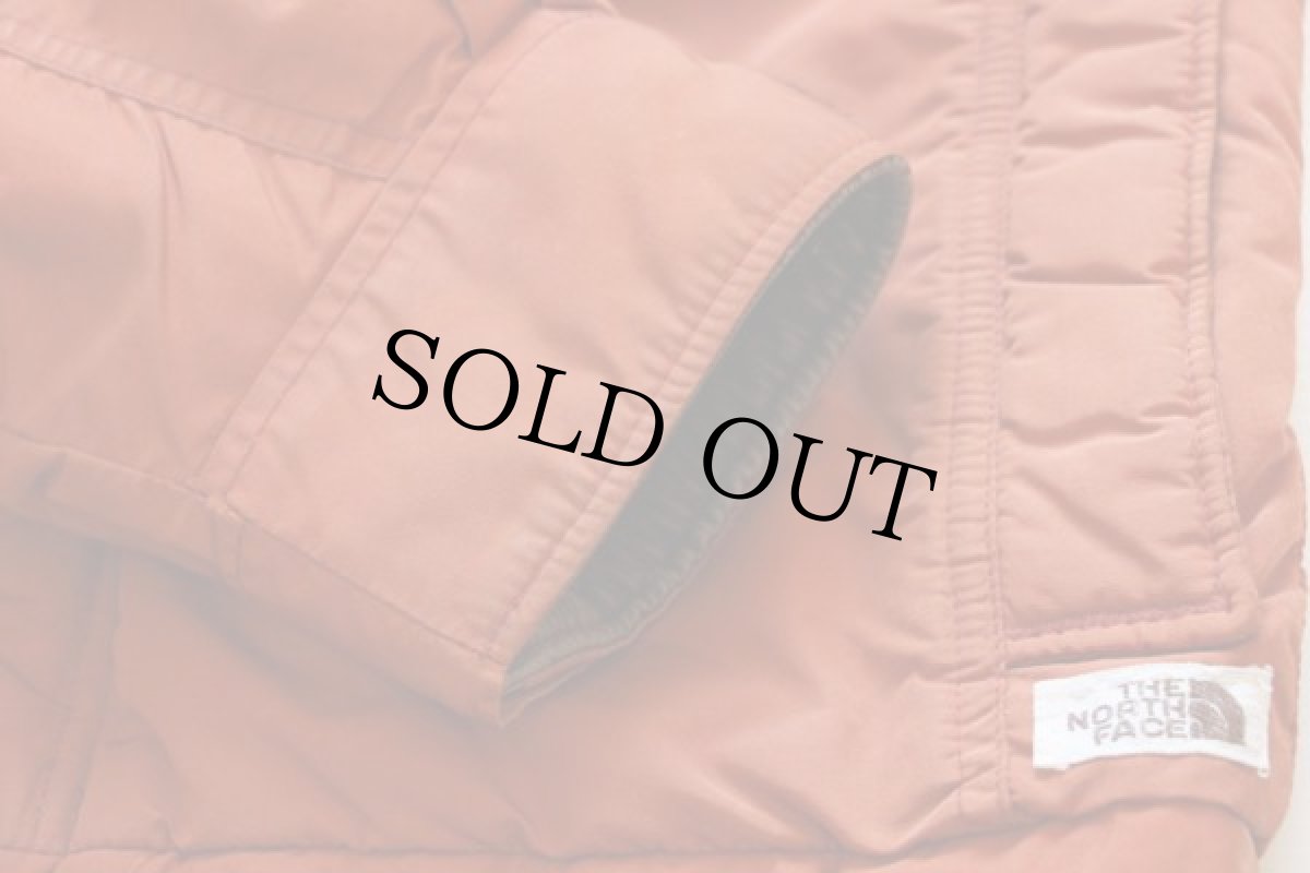 画像7: 80s USA製 THE NORTH FACEノースフェイス 茶タグ 中綿入り ナイロンジャケット 橙 S (7)