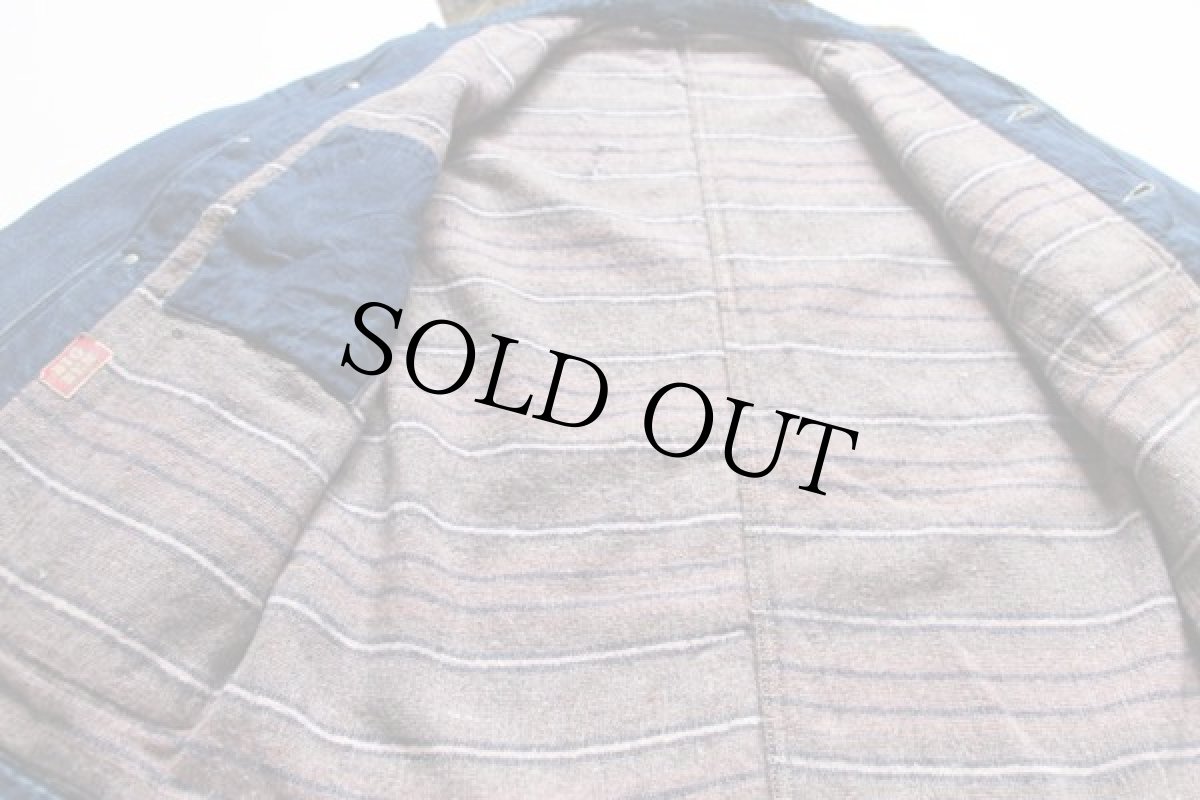 画像5: 50s BIG BEN ブランケットライナー  インディゴデニム カバーオール 36 (5)