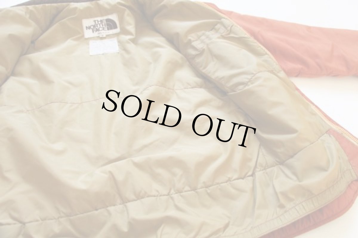 画像5: 80s USA製 THE NORTH FACEノースフェイス 茶タグ 中綿入り ナイロンジャケット 橙 S (5)