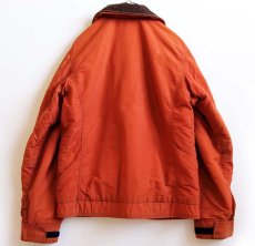 画像2: 80s USA製 THE NORTH FACEノースフェイス 茶タグ 中綿入り ナイロンジャケット 橙 S (2)