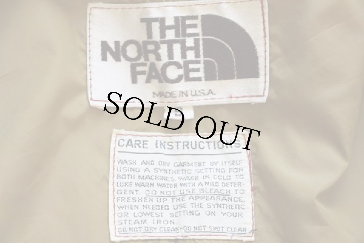 画像3: 80s USA製 THE NORTH FACEノースフェイス 茶タグ 中綿入り ナイロンジャケット 橙 S (3)
