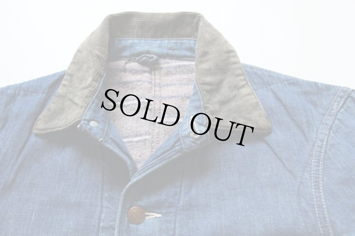 画像4: 50s BIG BEN ブランケットライナー  インディゴデニム カバーオール 36 (4)