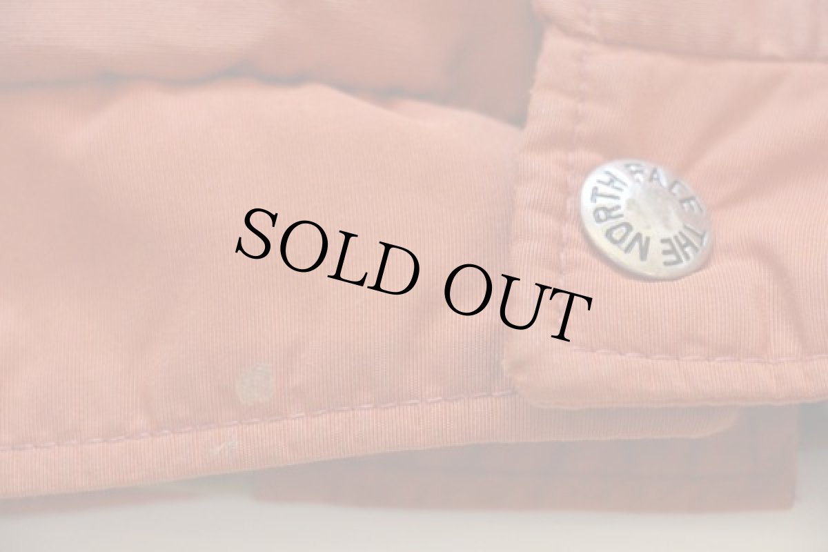 画像8: 80s USA製 THE NORTH FACEノースフェイス 茶タグ 中綿入り ナイロンジャケット 橙 S (8)