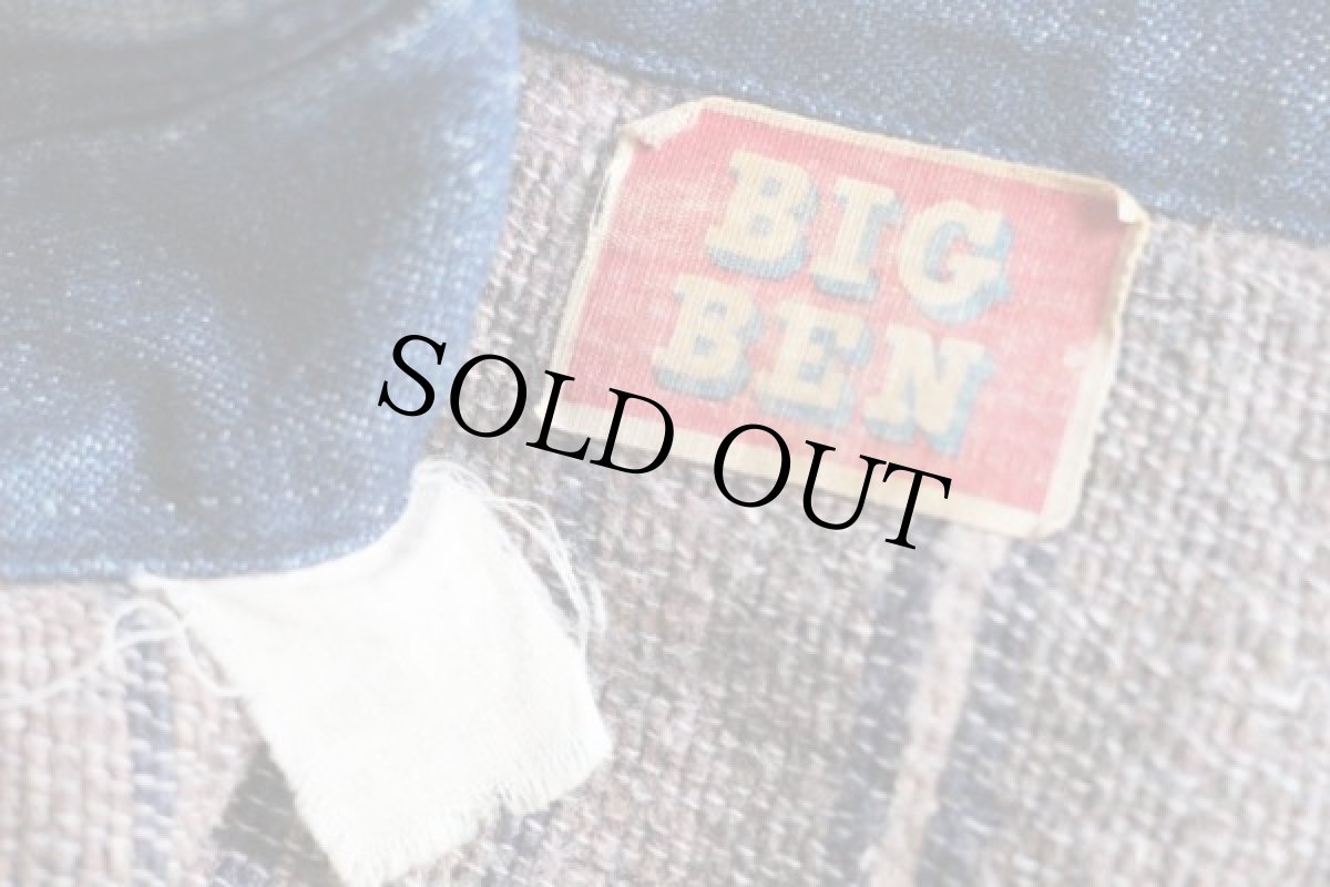 画像3: 50s BIG BEN ブランケットライナー  インディゴデニム カバーオール 36 (3)