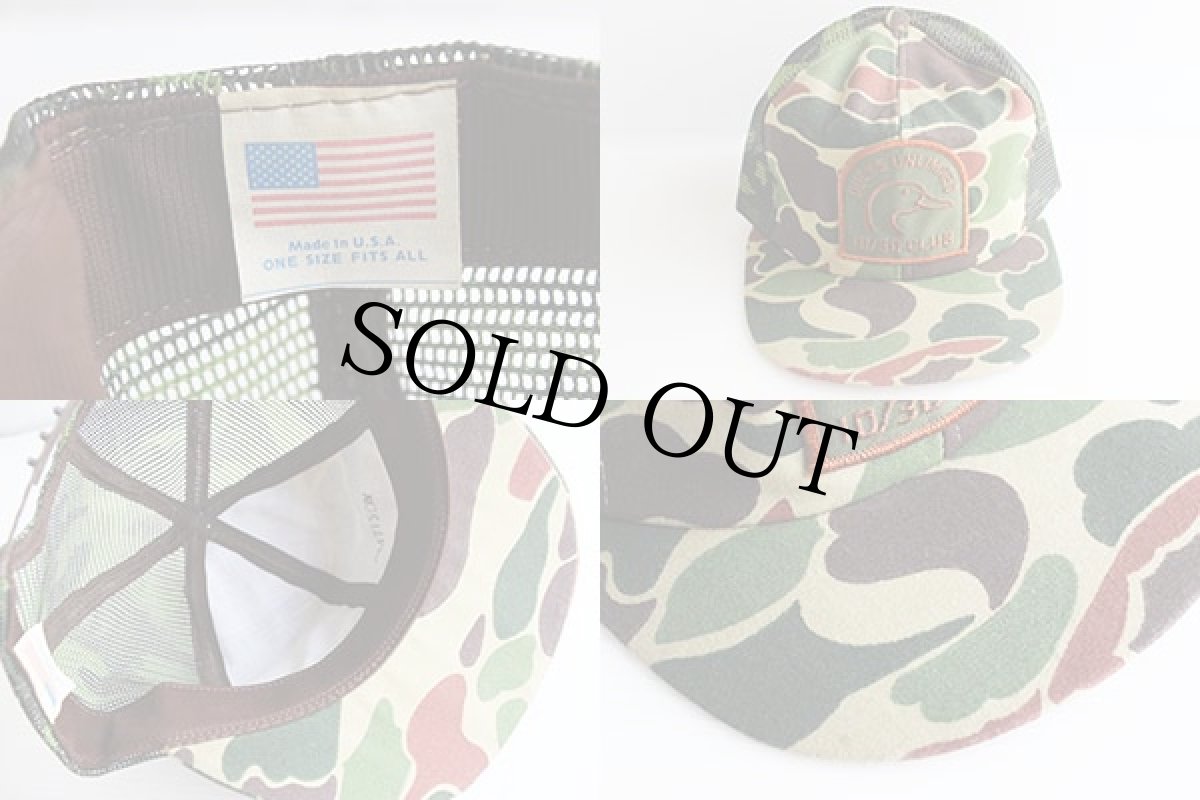 画像3: 80s USA製 DUCKS UNLIMITED パッチ付き ダックハンターカモ メッシュキャップ (3)