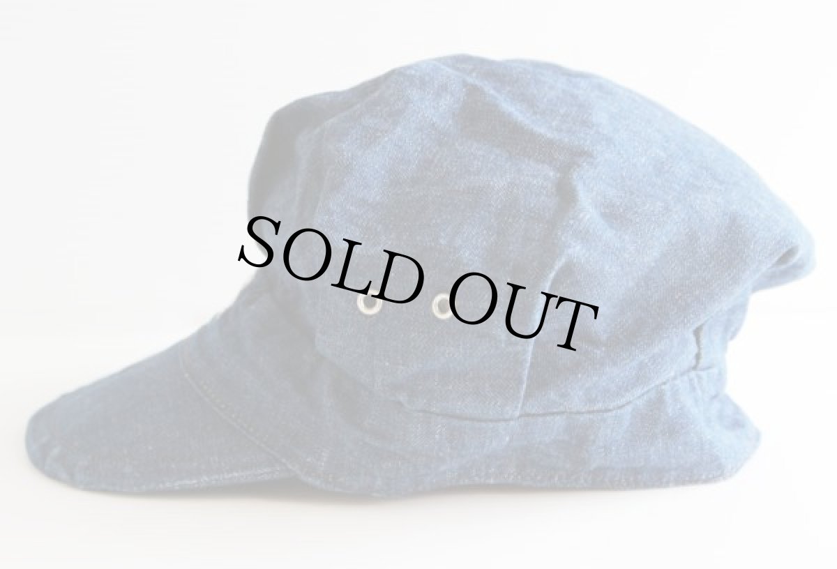 画像2: 70s BIG SMITHビッグスミス デニム ワークキャップ 59cm (2)