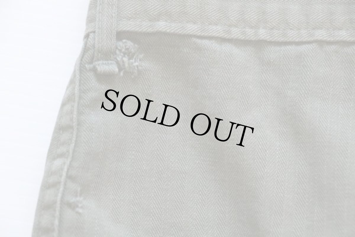 画像6: 40s 米軍 U.S.ARMY M-43 HBT ヘリンボーンツイル カーゴパンツ w42 L33 (6)