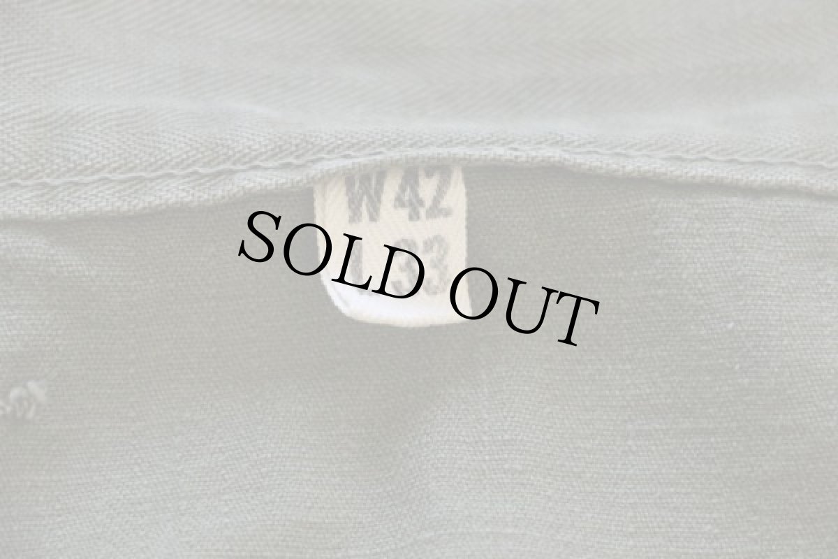 画像4: 40s 米軍 U.S.ARMY M-43 HBT ヘリンボーンツイル カーゴパンツ w42 L33 (4)