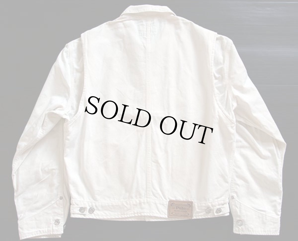 画像2: 80s USA製 ポロ カントリー ラルフローレン ワークジャケット 白 S (2)