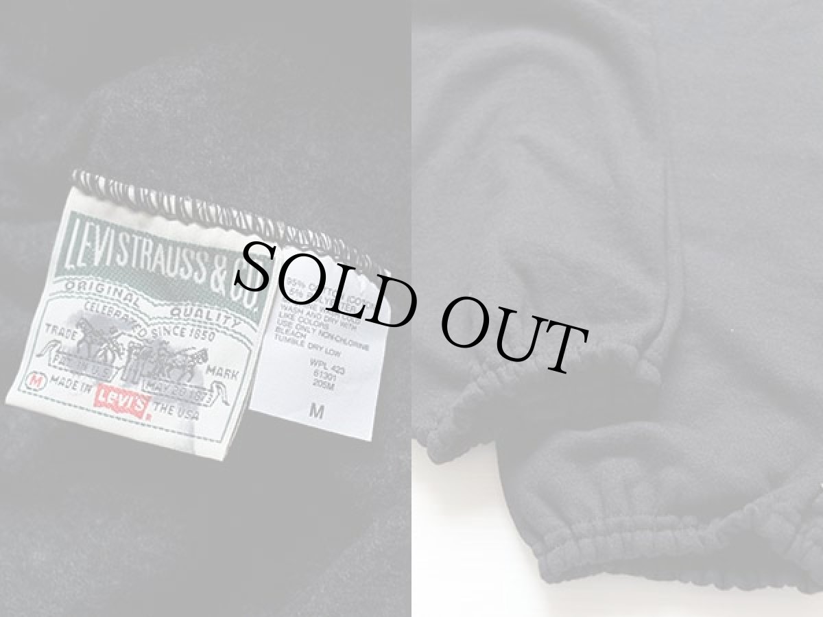 画像3: 90s USA製 Levi'sリーバイス ロゴ刺繍 スウェットパンツ 黒 M (3)