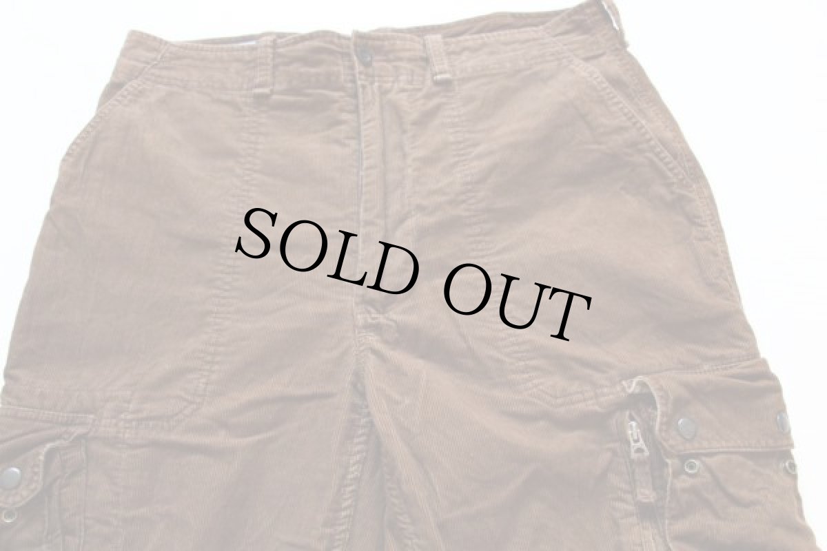 画像2: ポロ ラルフローレン コーデュロイ カーゴパンツ 焦げ茶 35/30 (2)