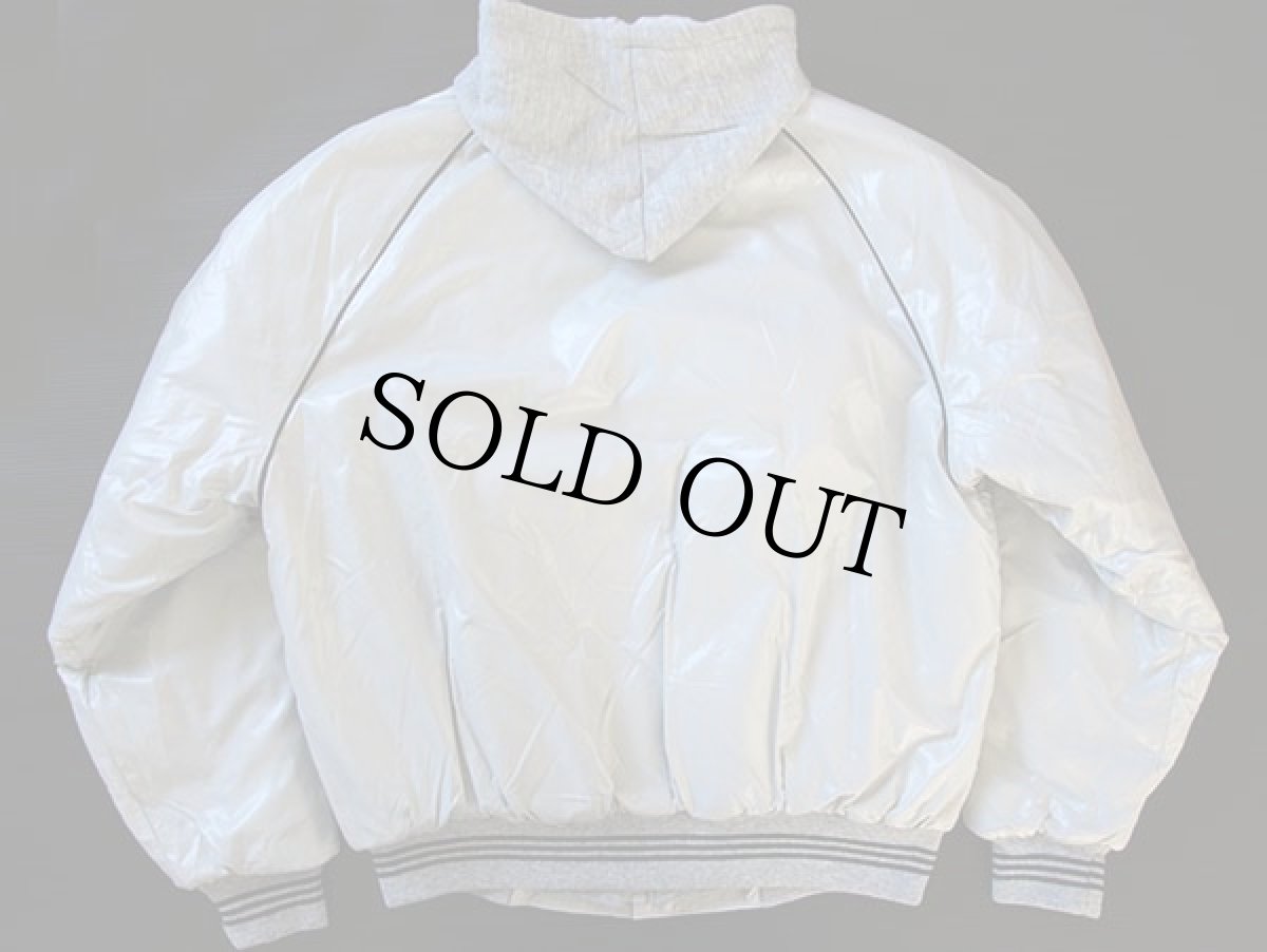 画像2: デッドストック★80s USA製 King Louieキングルイ フード付き ナイロンスタジャン シルバー (2)