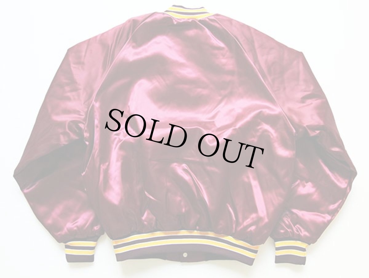 画像2: デッドストック★80s USA製 King Louieキングルイ ナイロンスタジャン バーガンディ S (2)