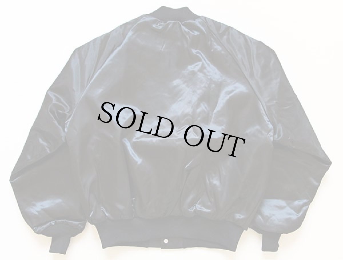 画像2: デッドストック★80s USA製 King Louie ナイロンスタジャン 黒 M (2)