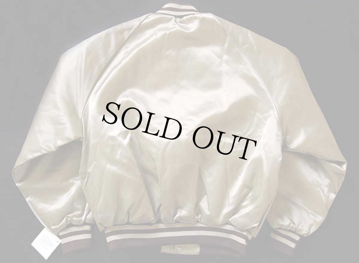 画像2: デッドストック★80s USA製 King Louie ナイロンスタジャン ゴールド M (2)